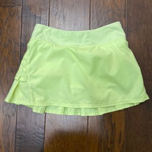 Ivivva Size 12 Neon Green/Yellow Skirt EUC